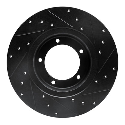R1 Concepts R1 74-99 Land Rover Discovery Front Left Drilled & Slotted Black Brake Rotor