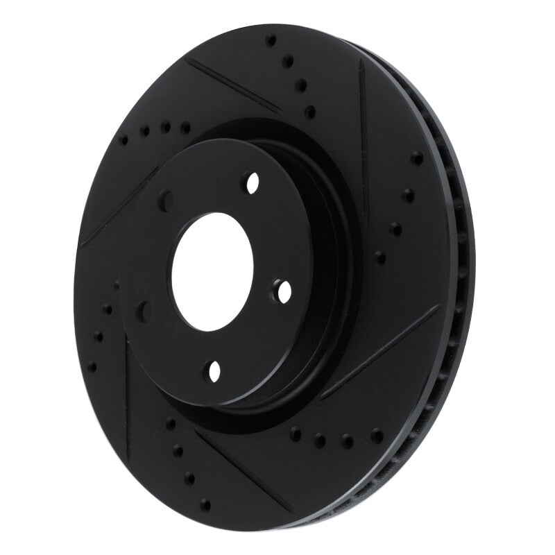 R1 Concepts R1 10-14 Renault SAFRANE (Mexico) Front Right Drilled & Slotted Black Brake Rotor