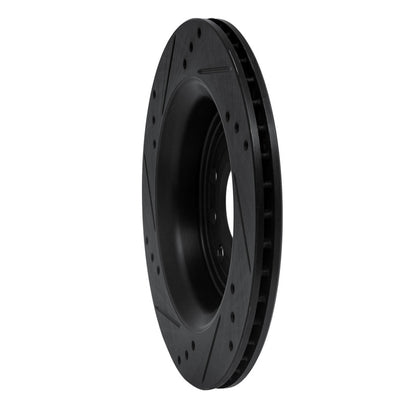R1 Concepts R1 03-11 Cadillac BLS (Mexico) Rear Right Drilled & Slotted Black Brake Rotor