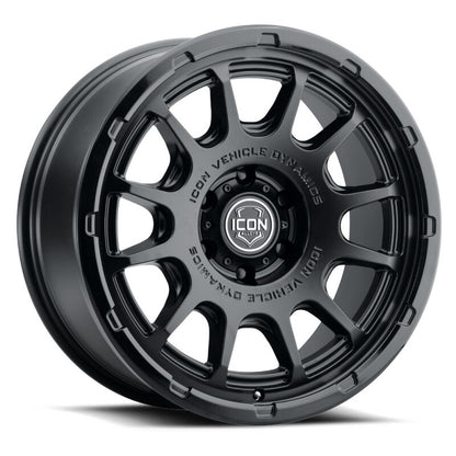 ICON Alloys Rancho 20x9 / 6x5.5 / 16mm / 5.625in BS DBL Black Wheel