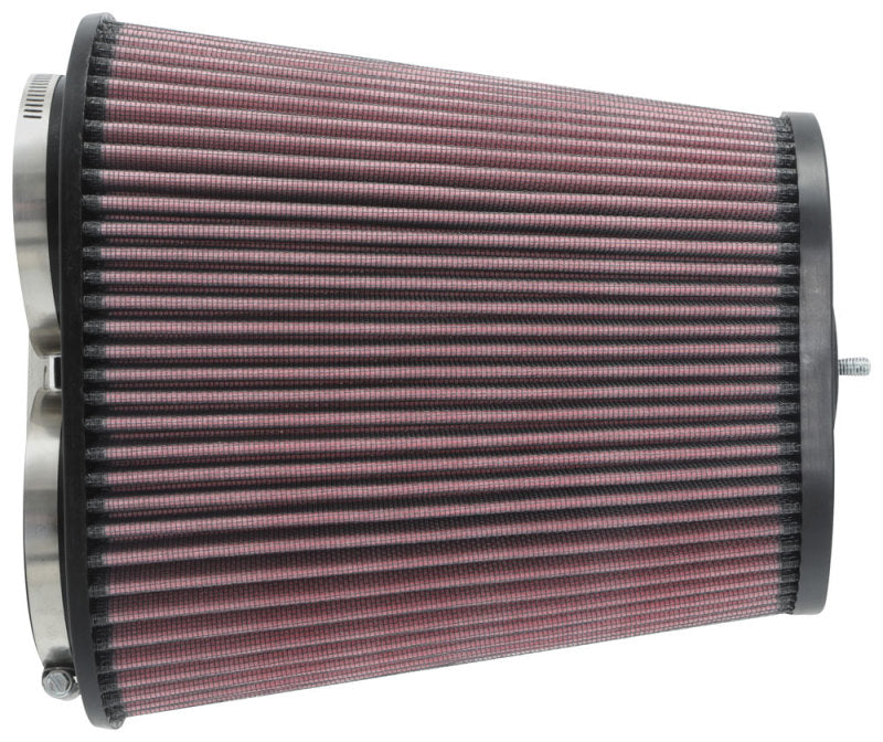 K&N Engineering K&N Universal Clamp-On Air Filter 3-1/8in Dual FLG  8-7/8in X 5-3/16 B 6-1/4in X 4IN T, 9inH W/STUD