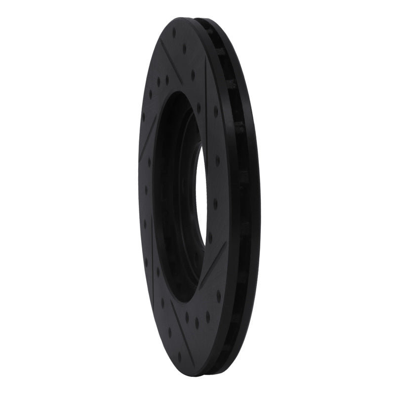 R1 Concepts R1 79-83 Toyota Pickup Front Left Drilled & Slotted Black Brake Rotor