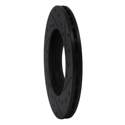 R1 Concepts R1 79-83 Toyota Pickup Front Left Drilled & Slotted Black Brake Rotor