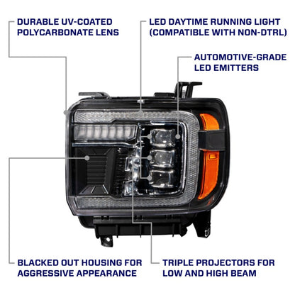 Form Lighting 2014 GMC Sierra LED Projector Headlights (Pair)