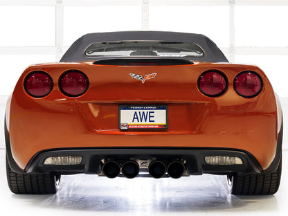 AWE Tuning 05-07 C6 Chevrolet Corvette 6.0L Track Edition Axle-Back Exhaust w/ Diamond Black Tips