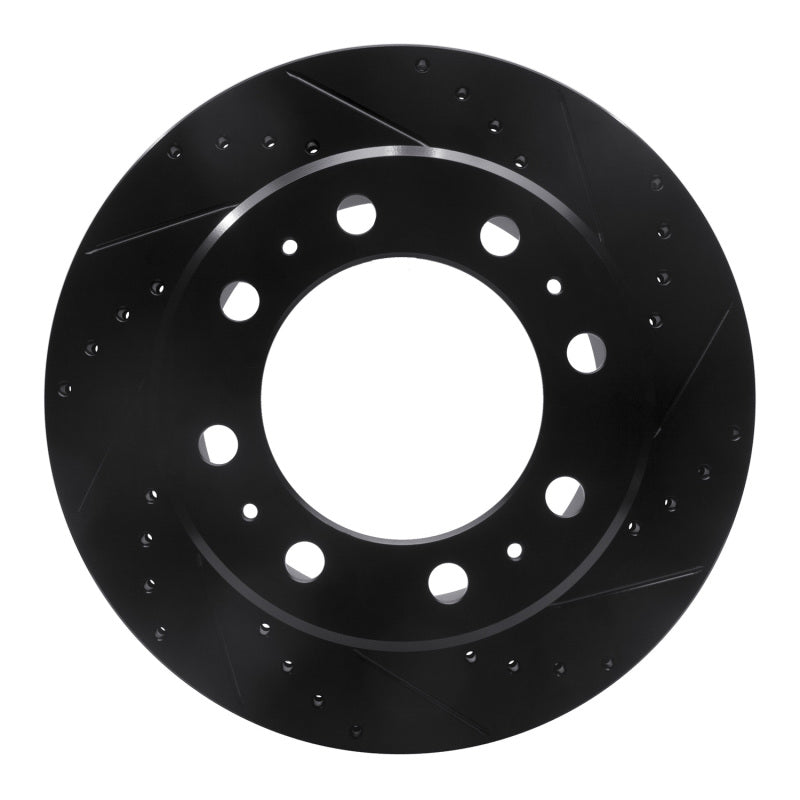 R1 Concepts R1 09-25 Dodge Ram 3500 Rear Right Drilled & Slotted Black Brake Rotor