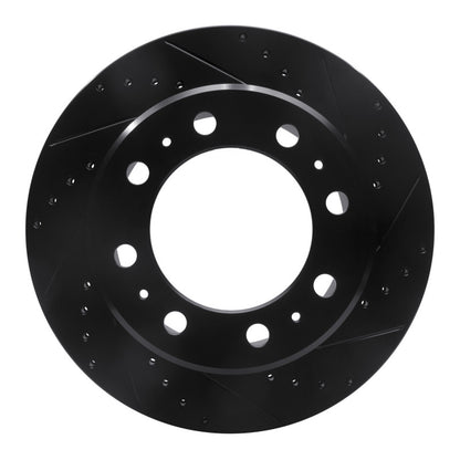 R1 Concepts R1 09-25 Dodge Ram 3500 Rear Right Drilled & Slotted Black Brake Rotor