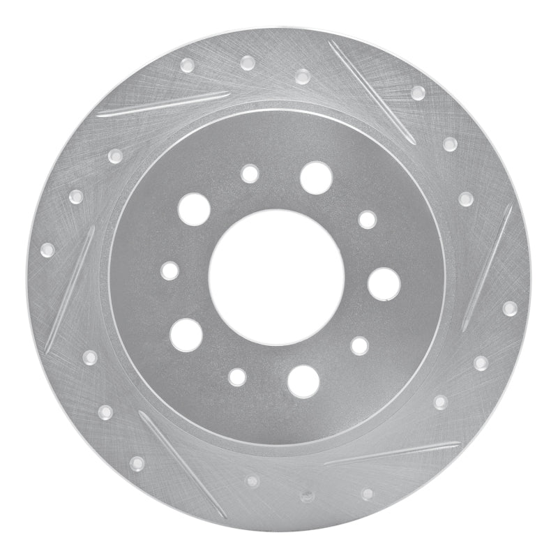 R1 Concepts R1 95-97 Volvo 960 Rear Right Drilled & Slotted Silver Brake Rotor