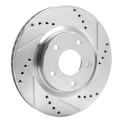 R1 Concepts R1 07-15 Nissan Rogue Front Right Drilled & Slotted Silver Brake Rotor