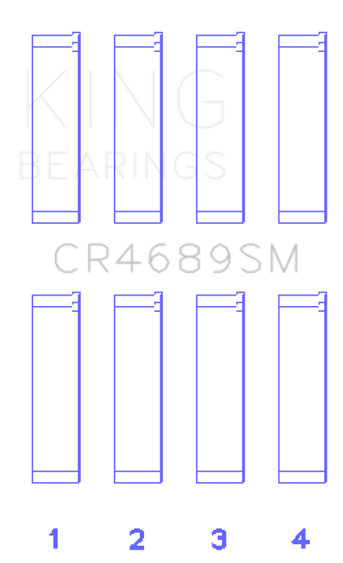 King Engine Bearings Subaru FB20 Housing Bore +.003in Connecting Rod Bearing Set