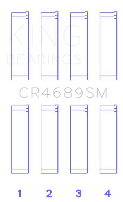 King Engine Bearings Subaru FB20 Housing Bore +.003in Connecting Rod Bearing Set