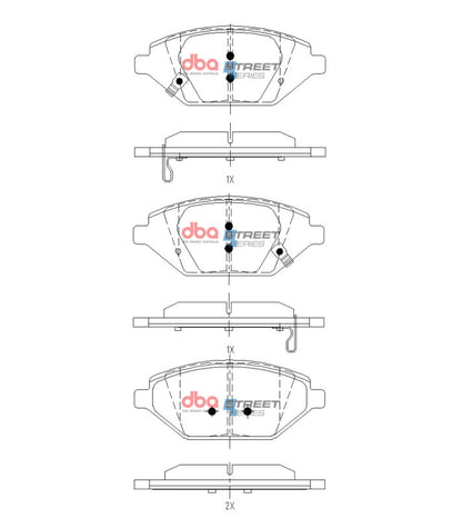 DBA 16-22 Chevrolet Spark Front Street Series Brake Pads