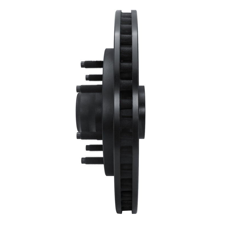R1 Concepts R1 97-02 Ford F-250 2WD (Excl Super Duty) Front Left Drilled & Slotted Black Brake Rotor