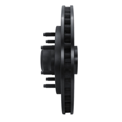 R1 Concepts R1 97-02 Ford F-250 2WD (Excl Super Duty) Front Left Drilled & Slotted Black Brake Rotor