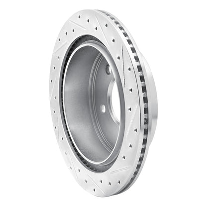 R1 Concepts R1 04-06 Ford E-150 Rear Left Drilled & Slotted Silver Brake Rotor
