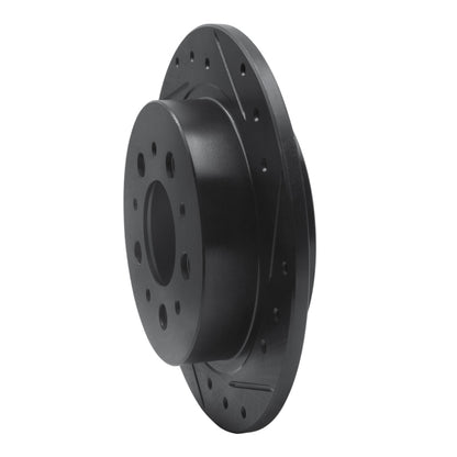 R1 Concepts R1 95-97 Volvo 960 Rear Right Drilled & Slotted Black Brake Rotor