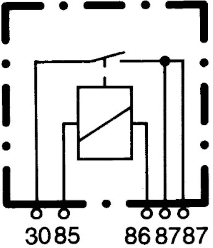 Hella Relay 12V 40A SPST D87 Bkt