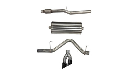 CORSA Performance Corsa 19-24 Chevy Silverado 1500 5.3L Crew Cab Short Bed Sport Cat-Back Dual Rear Exit w/ Black Tips