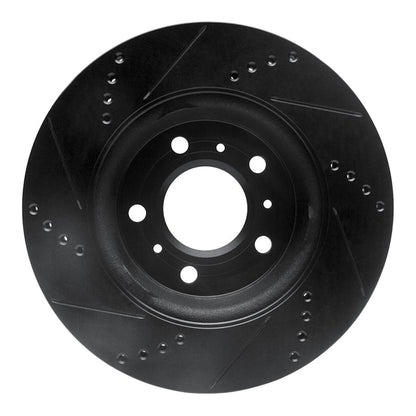 R1 Concepts R1 04-09 Buick LaCrosse Front Right Drilled & Slotted Black Brake Rotor