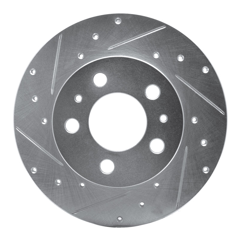 R1 Concepts R1 67-72 Volvo 164 Front Right Drilled & Slotted Silver Brake Rotor