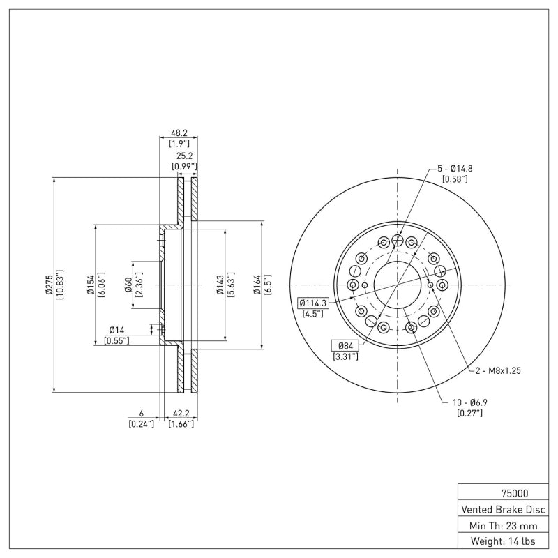 DFC 90-90 Lexus LS400 Front Brake Rotor
