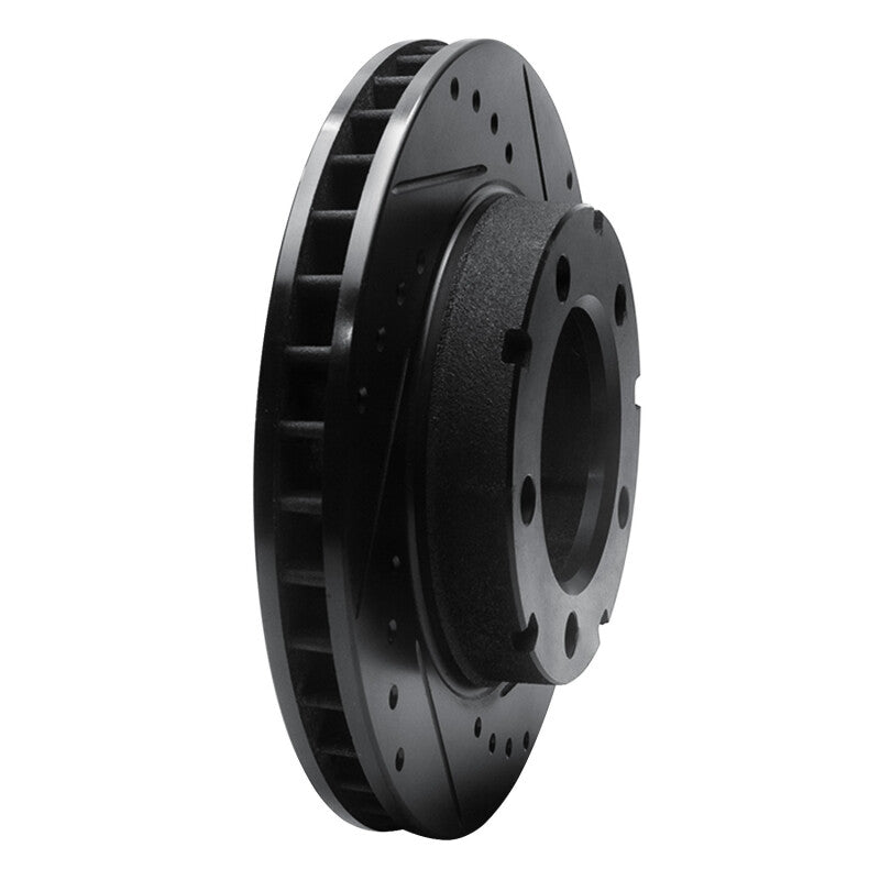 R1 Concepts R1 80-93 Dodge W100 Front Right Drilled & Slotted Black Brake Rotor
