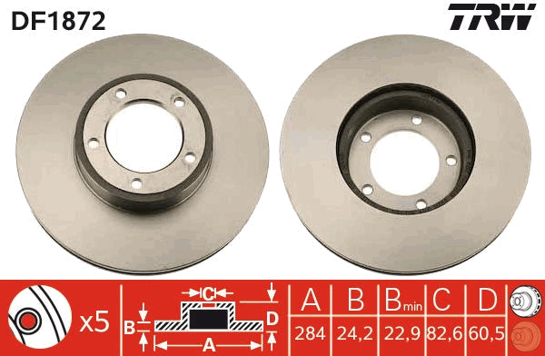 TRW MOTO DF1872 Brake Disc