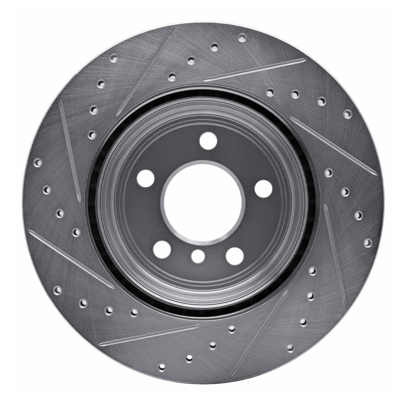 R1 Concepts R1 12-20 BMW 435I Rear Right Drilled & Slotted Silver Brake Rotor