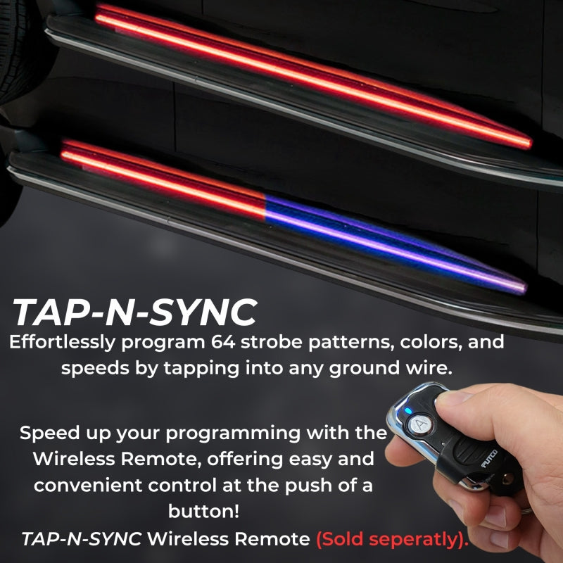 Putco 19-23 Dodge Ram E Blade Sideliner Blade Rocker Kit Red & Blue LEDs