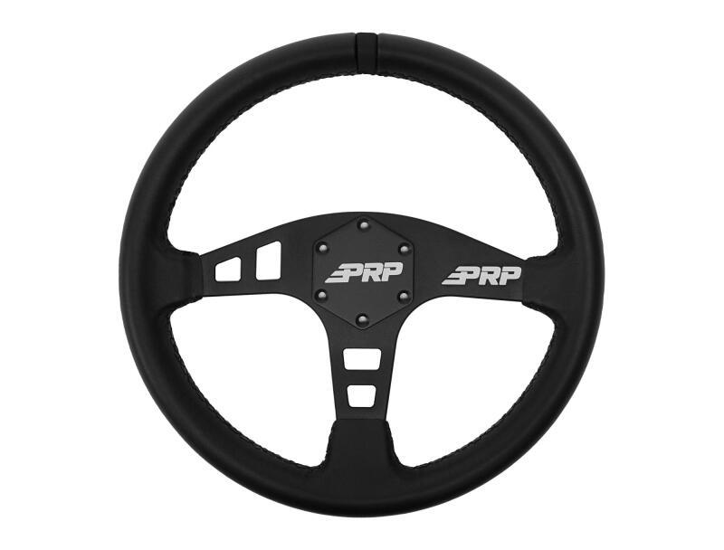 PRP Seats PRP Flat Leather Steering Wheel - Black