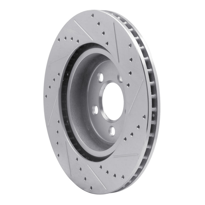R1 Concepts R1 05-23 Chrysler 300 Front Left Drilled & Slotted Silver Brake Rotor