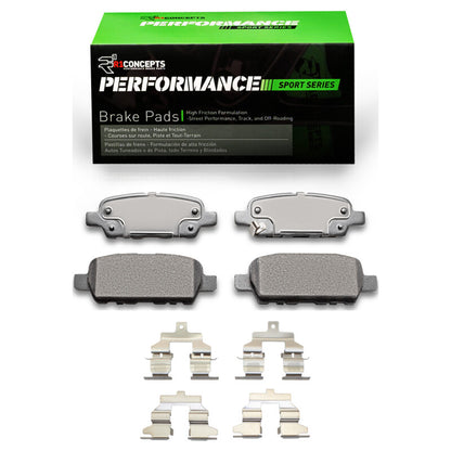 R1 Concepts R1 2002-2025 Nissan Maxima Rear R1 Performance Sport Pads & Hardware Kit