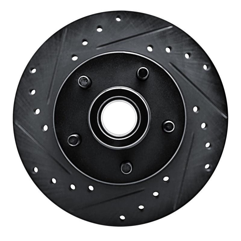 R1 Concepts R1 79-83 American Motors PaceR Front Left Drilled & Slotted Black Brake Rotor