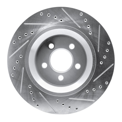 R1 Concepts R1 11-12 Jeep Liberty Front Left Drilled & Slotted Silver Brake Rotor