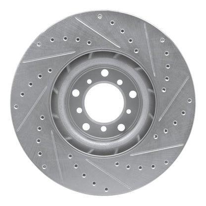 R1 Concepts R1 00-03 BMW M5 Right Front Drilled & Slotted Silver Brake Rotor