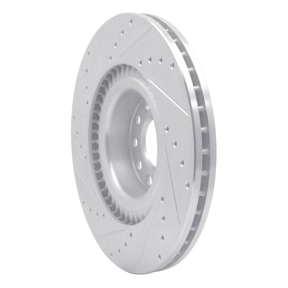 R1 Concepts R1 01-03 Audi S8 Front Right Drilled & Slotted Silver Brake Rotor