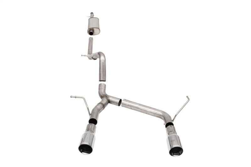 CORSA Performance Corsa 2007-2018 Jeep Wrangler JKU 3.6L Sport 2.75in Cat-Back Exhaust w/ Single 4in Tips