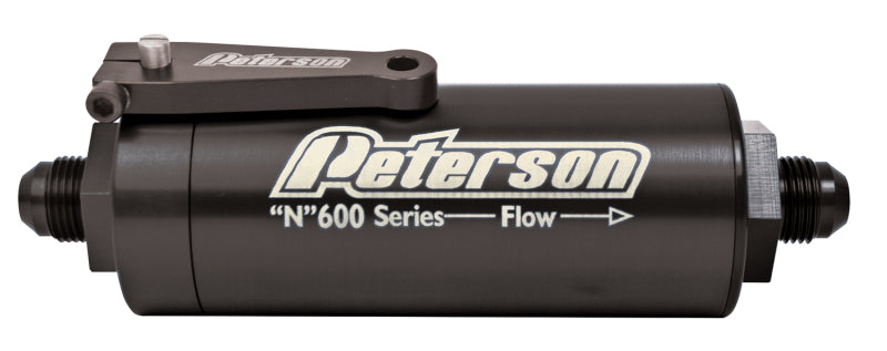 Peterson Fluid Systems Fuel Filter -8AN 60 Micron Ball Valve