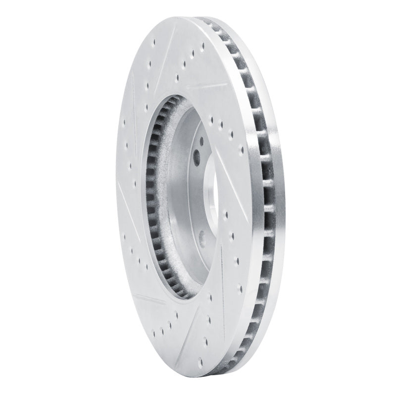 R1 Concepts R1 07-10 Kia Rondo (USA) Front Right Drilled & Slotted Silver Brake Rotor