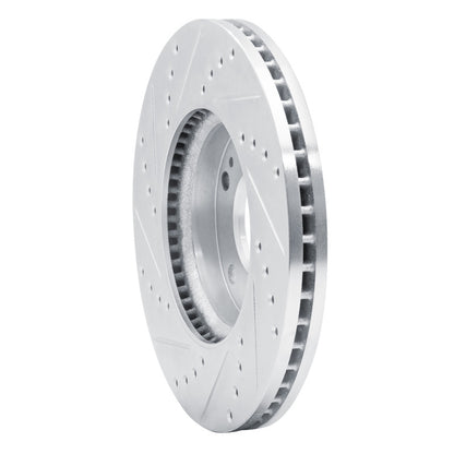 R1 Concepts R1 07-10 Kia Rondo (USA) Front Right Drilled & Slotted Silver Brake Rotor