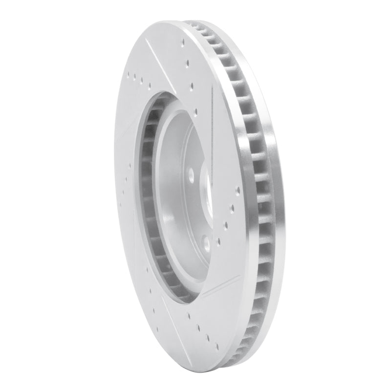 R1 Concepts R1 06-15 Lexus IS250 Left Front Drilled & Slotted Silver Brake Rotor