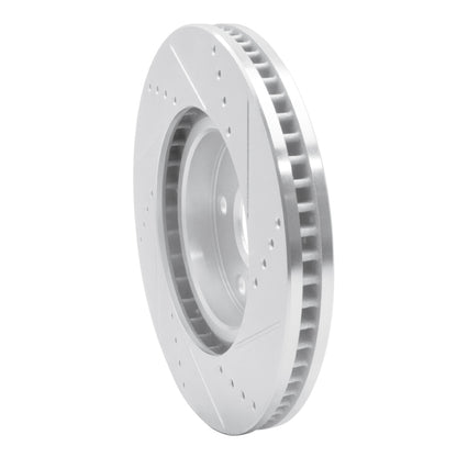 R1 Concepts R1 06-15 Lexus IS250 Left Front Drilled & Slotted Silver Brake Rotor