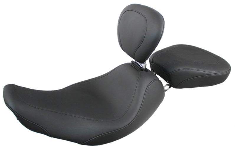 Mustang Motorcycle Mustang 97-07 Harley Rd King, 06-07 Str Glide, 00-05 Eagle Wide Tripper Solo Seat w/DBR - Black