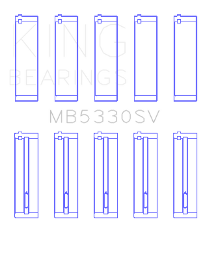 King Engine Bearings Mercedes Benz Om611.960/981/821/962/966 (Size +0.50mm) Main Bearing Set