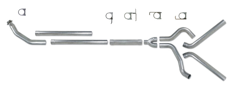 Diamond Eye Performance Diamond Eye KIT 4in Turbo Back MFLR RPLCMENT PIPE DUAL SS: 94-02 DODGE CUMMINS 5.9L