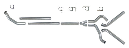 Diamond Eye Performance Diamond Eye KIT 4in Turbo Back MFLR RPLCMENT PIPE DUAL SS: 94-02 DODGE CUMMINS 5.9L