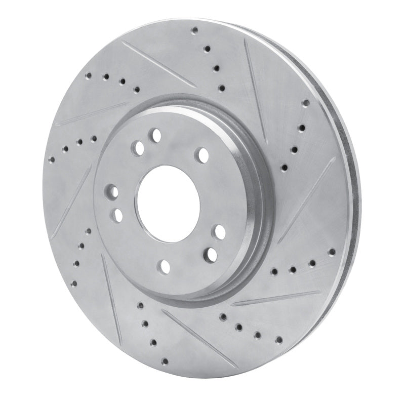 R1 Concepts R1 94-02 Mercedes-Benz E500 Right Front Drilled & Slotted Silver Brake Rotor