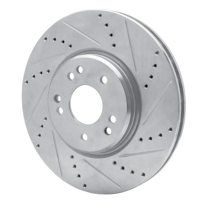 R1 Concepts R1 94-02 Mercedes-Benz E500 Right Front Drilled & Slotted Silver Brake Rotor