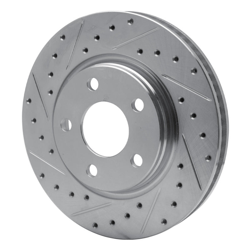 R1 Concepts R1 04-09 Buick Allure Front Left Drilled & Slotted Silver Brake Rotor