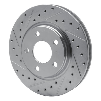 R1 Concepts R1 04-09 Buick Allure Front Left Drilled & Slotted Silver Brake Rotor